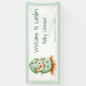 Green Bird Baby Dusche Willkommen Banner (Vertikal)