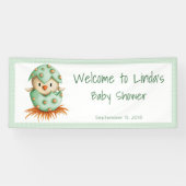 Green Bird Baby Dusche Willkommen Banner (Horizontal)