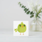 Green Bird Cartoon Begleitkarte (Stehend Vorderseite)