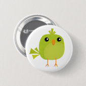 Green Bird Cartoon Button (Vorne & Hinten)