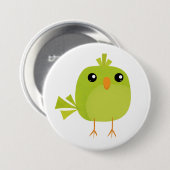 Green Bird Cartoon Button (Vorne & Hinten)