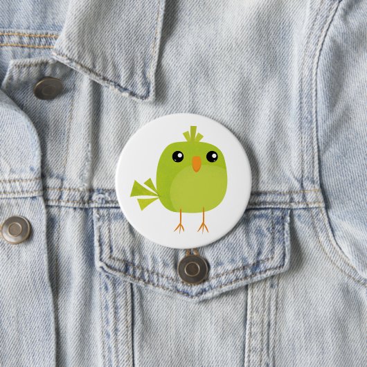 Green Bird Cartoon Button (Beispiel)