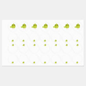 Green Bird Cartoon Etiketten (Blatt)