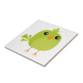 Green Bird Cartoon Fliese (Seite)