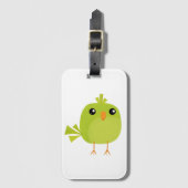 Green Bird Cartoon Gepäckanhänger (Vorderseite Vertikal)