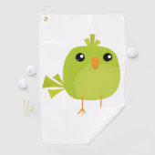 Green Bird Cartoon Golfhandtuch (Insitu)
