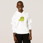 Green Bird Cartoon Hoodie (Vorne ganz)