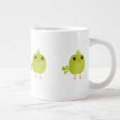 Green Bird Cartoon Jumbo-Tasse (Rechts)