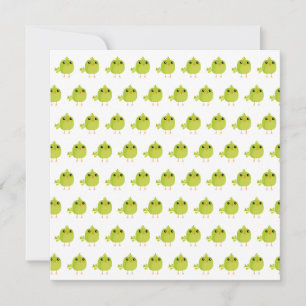 Green Bird Cartoon Karte