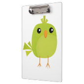 Green Bird Cartoon Klemmbrett (Links)