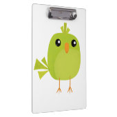 Green Bird Cartoon Klemmbrett (Rechts)