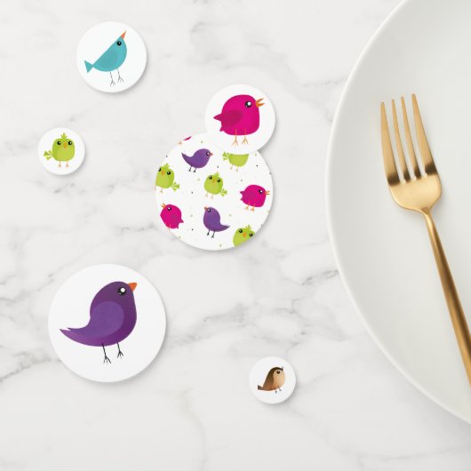 Green Bird Cartoon Konfetti (Gruppe)