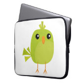 Green Bird Cartoon Laptopschutzhülle (Vorderseite Links)