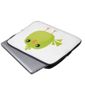 Green Bird Cartoon Laptopschutzhülle (Vorne Knopf)