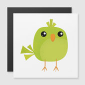 Green Bird Cartoon Magneteinladung (Vorne/Hinten)
