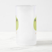 Green Bird Cartoon Mattglas Bierglas (Mittel)