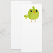 Green Bird Cartoon Menükarte (Vorne/Hinten)