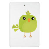 Green Bird Cartoon Mini Klemmbrett (Rückseite)