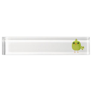 Green Bird Cartoon   Namensplakette