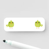 Green Bird Cartoon Namensschild (Beispiel)