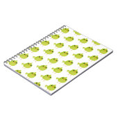 Green Bird Cartoon Notizblock (Linke Seite)