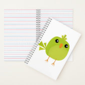 Green Bird Cartoon Notizblock (Innen)