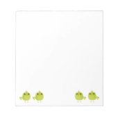 Green Bird Cartoon Notizblock (Vorderseite)