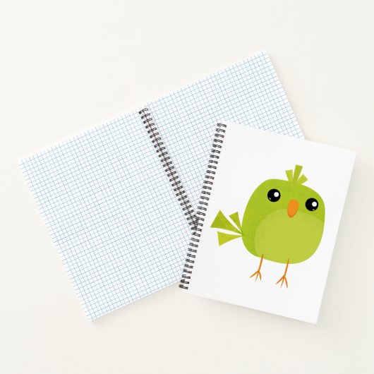 Green Bird Cartoon Notizblock (Innenseite)