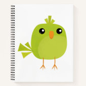 Green Bird Cartoon Notizblock (Vorderseite)