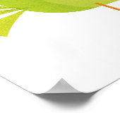 Green Bird Cartoon Poster (Ecke)