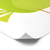 Green Bird Cartoon Poster (Ecke)