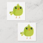 Green Bird Cartoon Rabattkarte (Vorne/Hinten)