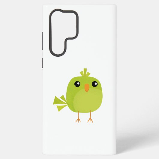 Green Bird Cartoon Samsung Galaxy Hülle (Rückseite)