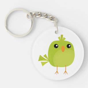 Green Bird Cartoon Schlüsselanhänger