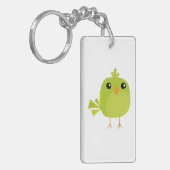 Green Bird Cartoon Schlüsselanhänger (Vorderseite links)