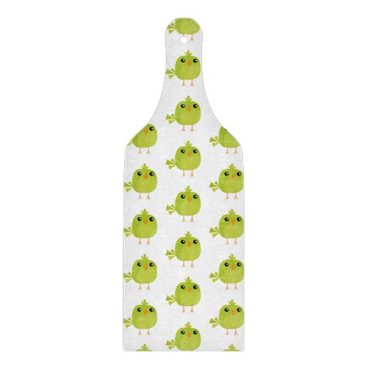 Green Bird Cartoon Schneidebrett (Vorderseite)