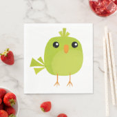 Green Bird Cartoon Serviette (Beispiel)