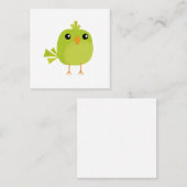 Green Bird Cartoon Telefonnummerkarte (Vorne/Hinten)