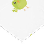 Green Bird Cartoon Tischdecke (Schrägansicht)