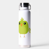Green Bird Cartoon Trinkflasche (Rückseite)