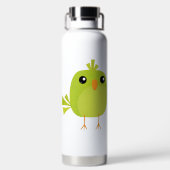 Green Bird Cartoon Trinkflasche (Rückseite)