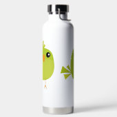 Green Bird Cartoon Trinkflasche (links)