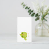 Green Bird Cartoon Visitenkarte (Stehend Vorderseite)