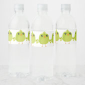 Green Bird Cartoon Wasserflaschenetikett (Flaschen)