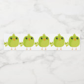 Green Bird Cartoon Wasserflaschenetikett (Einzelnes Label)