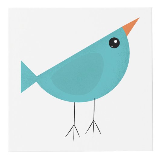 Green Bird Cartoon Würfel (Vorderseite)