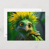 Green Bird Feiertagspostkarte (Vorne/Hinten)