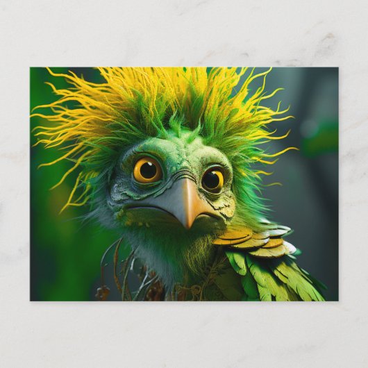 Green Bird Feiertagspostkarte (Vorderseite)