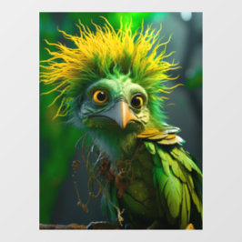 Green Bird Fensteraufkleber