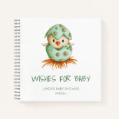 Green Bird Hatching Baby Dusche Wünsche für Baby Notizblock (Vorderseite)